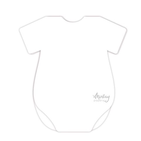 Hovedbilde Mintay - Basic Card Base - C29 - Baby onesie card base - white - 5pk