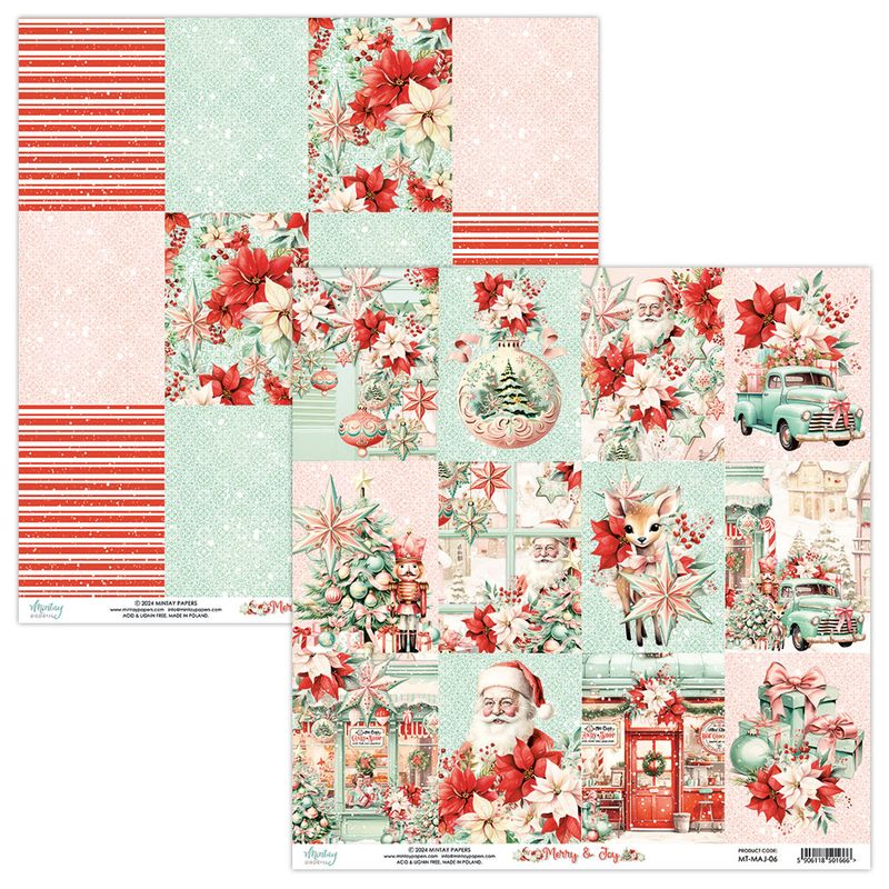 Mintay - MAJ - 12x12 - Paper Set - Merry & Joy