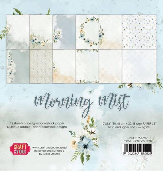 Craft & You - MM30 - Morning Mist - 12x12 Paper Pad
