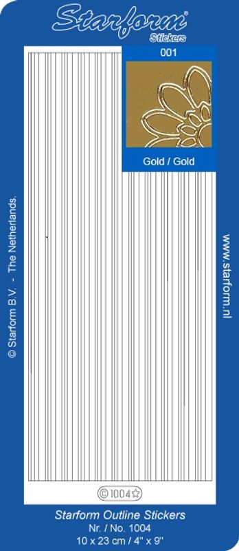Starform - Stickers - Border Lines - Gold - 1 stk ark