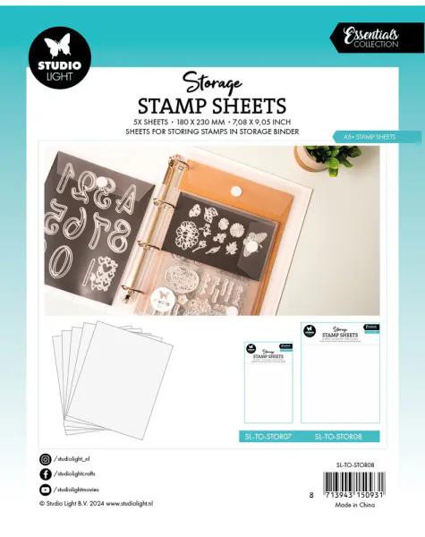 Studio Light - Storage Stamp Sheets A5+ Stamp Sheets (5pcs)