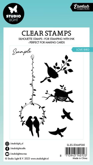Hovedbilde  Studio Light - 385 - Essentials Clear Stamps - Love Bird 