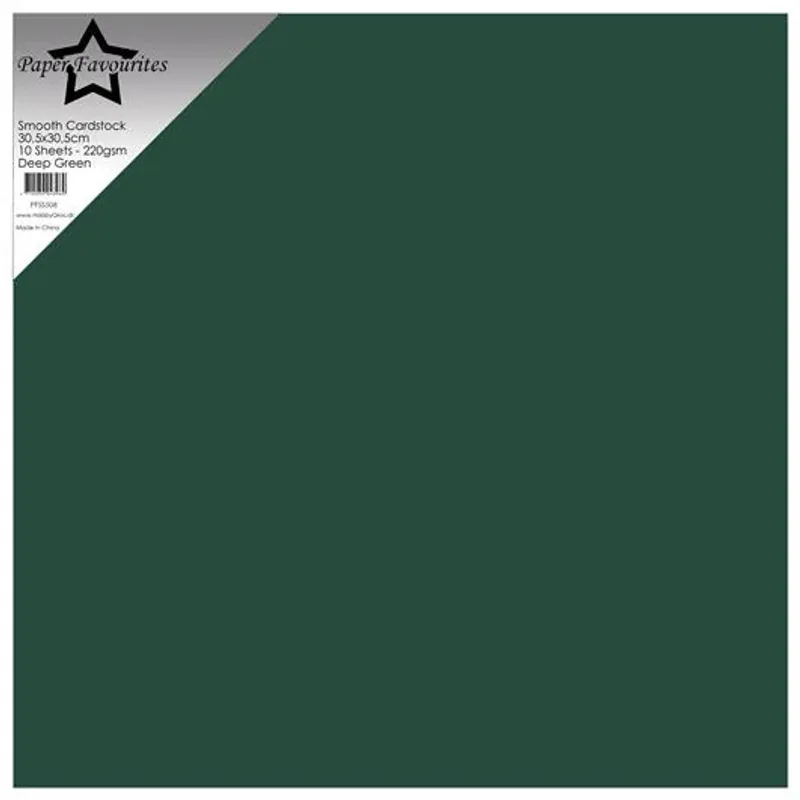 Paper Favourites - 12x12 - Smooth Cardstock - 508 - Deep Green - 10 pk