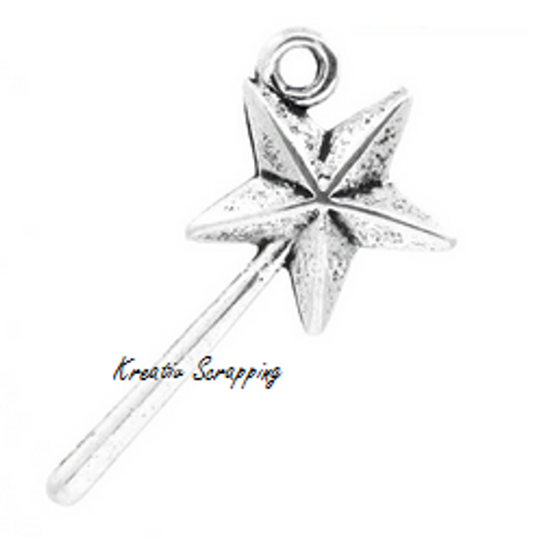 Charms - Tryllestav - Sølv - 8stk