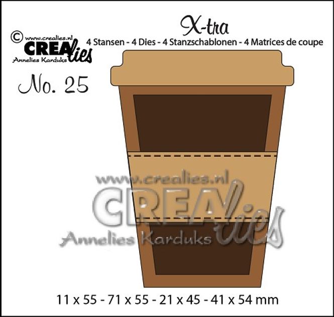 Hovedbilde Crealies - Dies - X-tra 25 - Mug to go (small)