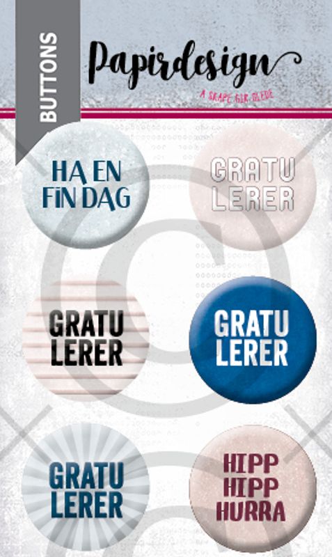 Papirdesign - Buttons - 2000467 - Gratulerer 5