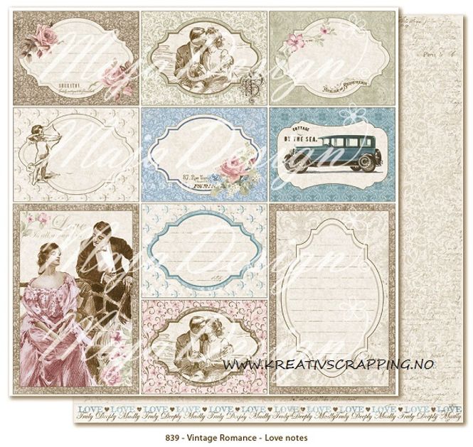 Hovedbilde Maja Design - 839 - Vintage Romance - LOVE NOTES