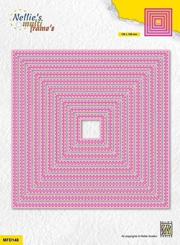 Nellie Snellen - MFD148 - Multi Frame Die - Double Stitch Square
