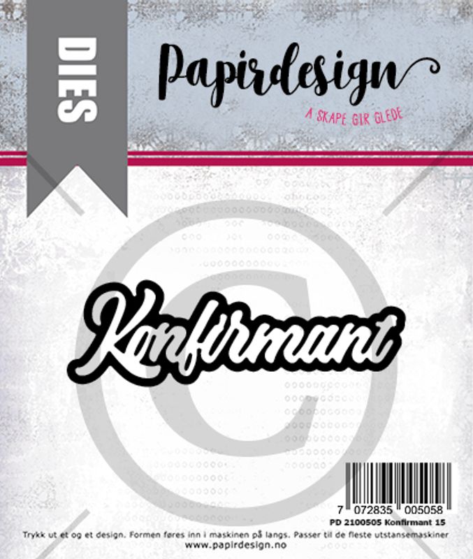 Papirdesign Dies PD2100505 - Konfirmant 15