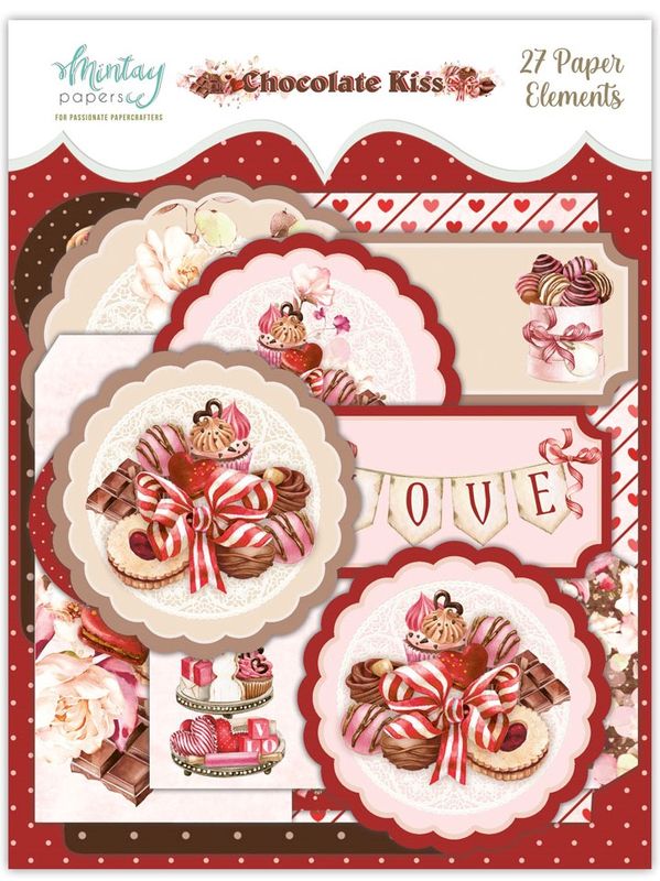 Mintay - KIS - Chocolate Kiss - Paper Elements - 27 pcs