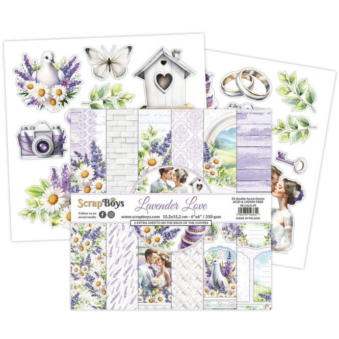 Hovedbilde ScrapBoys - Lavender Love - 6x6 - Paper pad