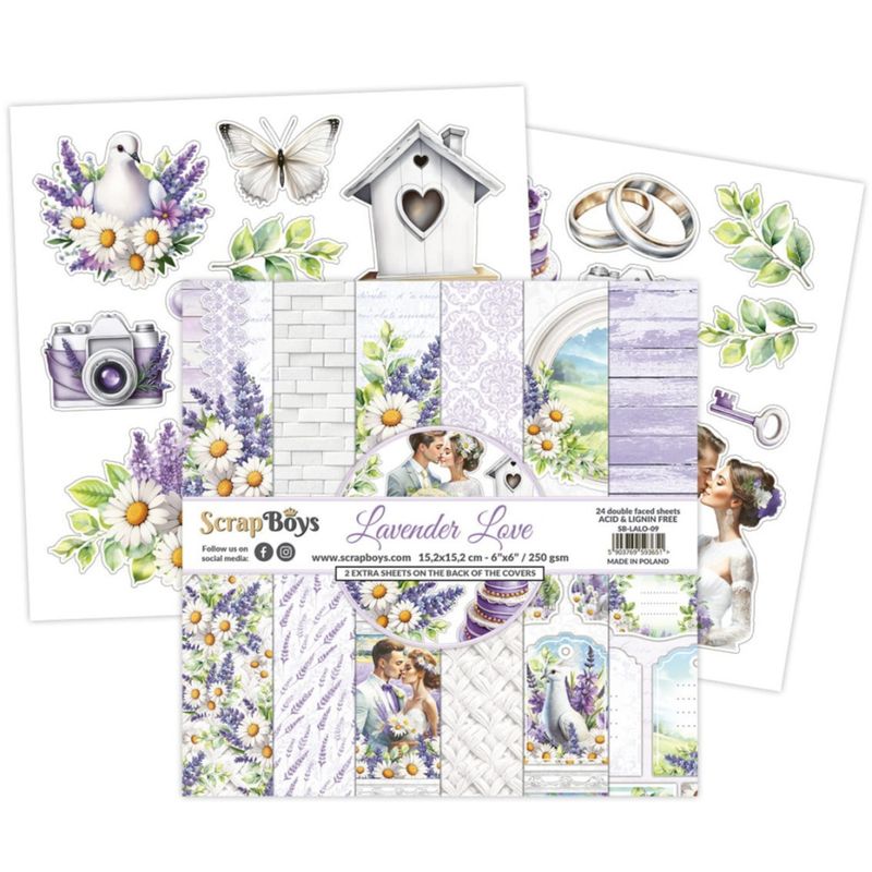 ScrapBoys - Lavender Love - 6x6 - Paper pad
