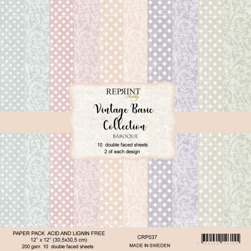 Reprint - 12x12 - CRP037 - Vintage Basic Collection Pack Baroque