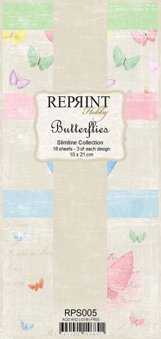 Hovedbilde Reprint - Slimline Paper Pack - RPS005 - Butterflies