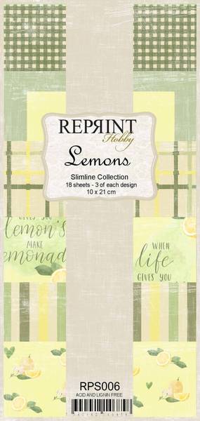 Reprint - Slimline Paper Pack - RPS006 - Lemons