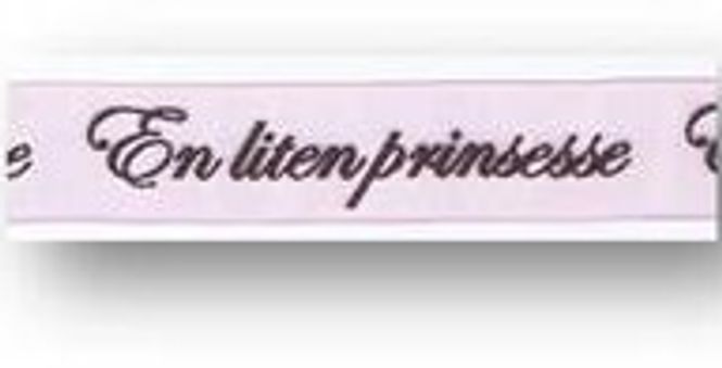 Hovedbilde Sheerbånd - En liten prinsesse - Rosa - 16mm - Metervare