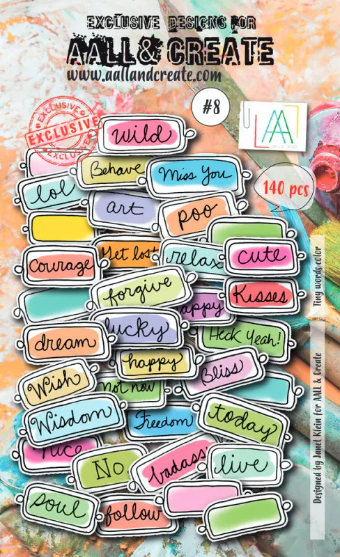 AALL & Create - Ephemera Die-cuts - # 8 - Tiny Words - Color