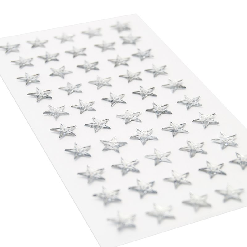 Kort & Godt - Stickers - Diamantstjerner - 10mm - klar 0251