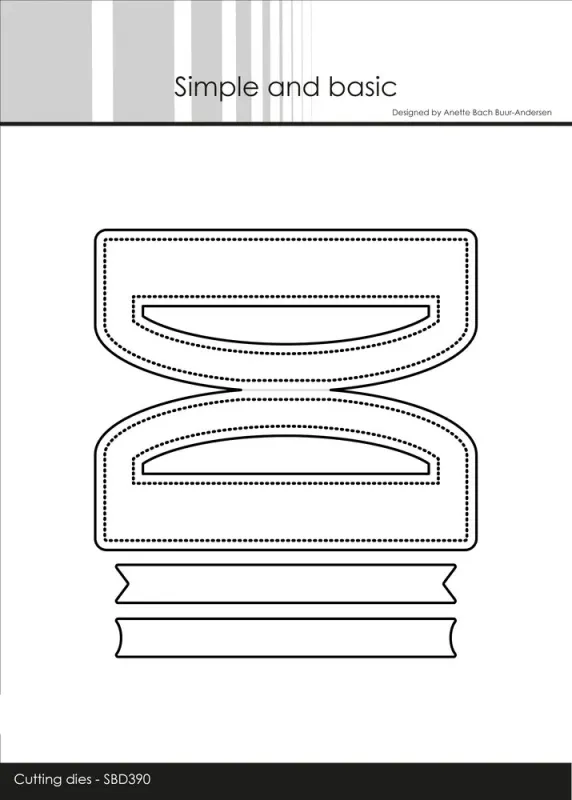 Simple and basic - Dies - SBD390 - Treatbag Topper with Banner