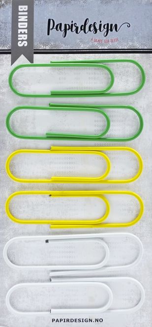 Hovedbilde Store Binders - Papirdesign - 10 cm - Grønn, Gul & Hvit