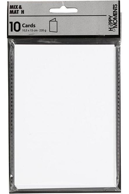 Hovedbilde Happy Moments - Kort 10,5x15 cm - 220g - Hvit - 10 stk