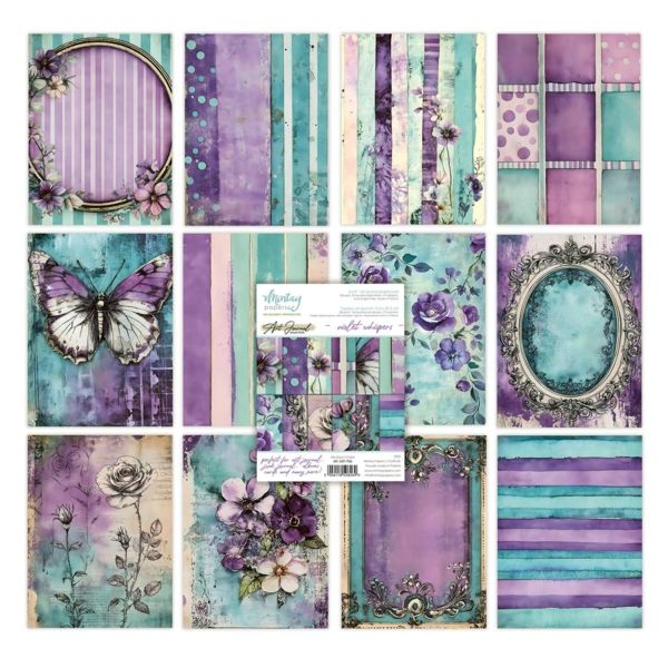Mintay - 6x8 paper pad - Art journal - P06 - Violet Whispers