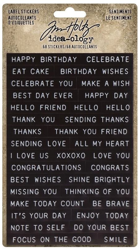 Tim Holtz - Idea-Ology - TH94121 - Label Stickers - Sentiments
