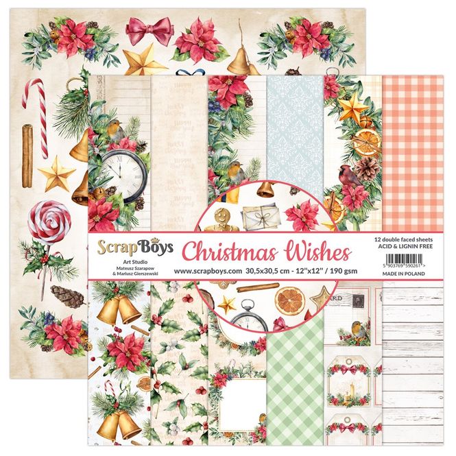Hovedbilde ScrapBoys - Christmas Wishes - 12x12 Paper Pack