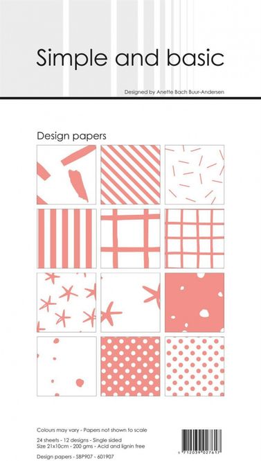 Hovedbilde Simple and basic - Paper Pack - SBP907 - 10x21cm - Fresh Peach