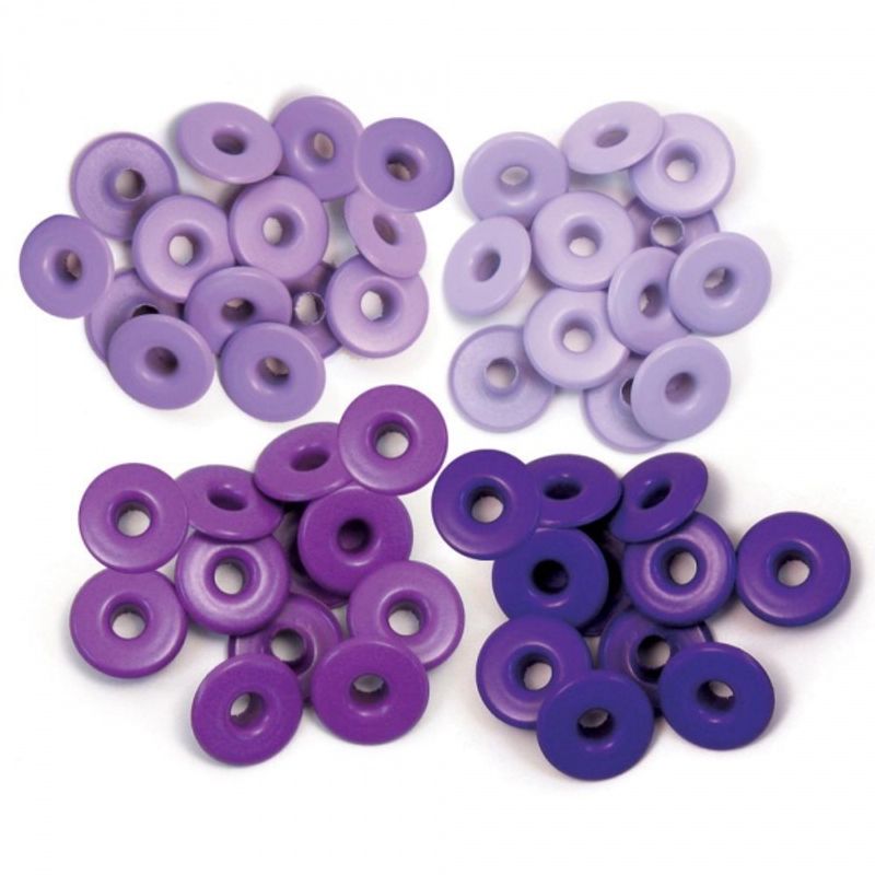 We R Memory Keepers - Wide Eyelets - Purple - 40 stk
