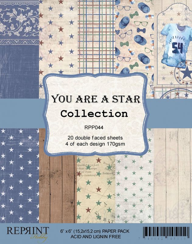 Reprint - 6x6 - RPP044 - You are a Star Collection pack