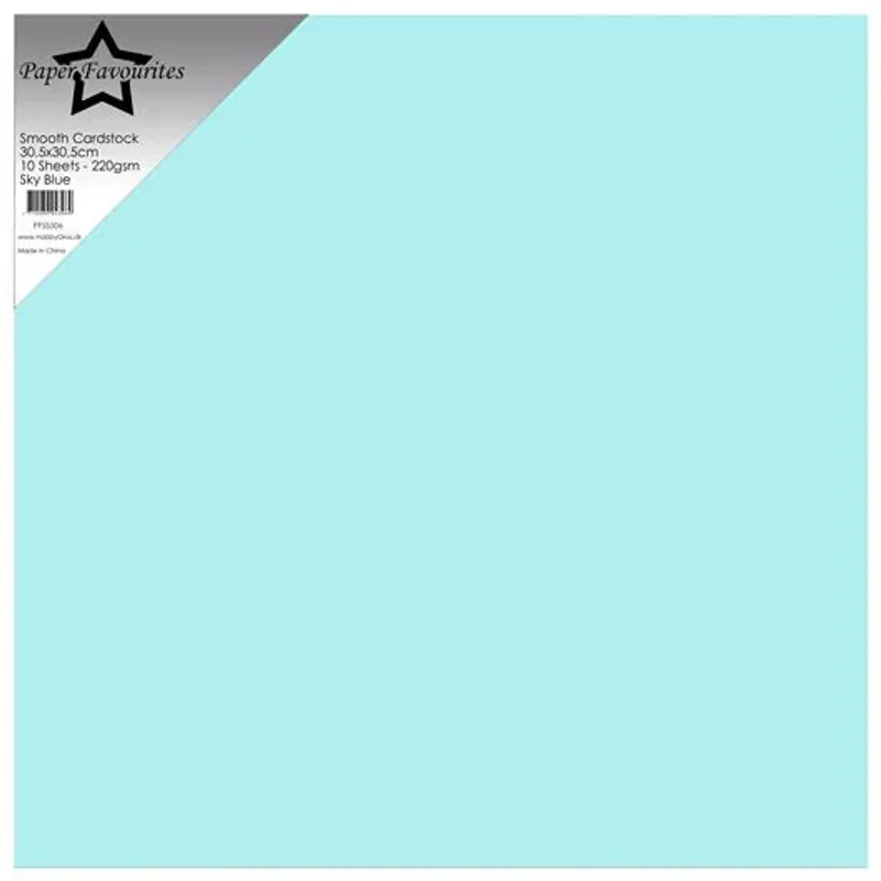 Paper Favourites - 12x12 - Smooth Cardstock - 506 - Sky Blue - 10 pk