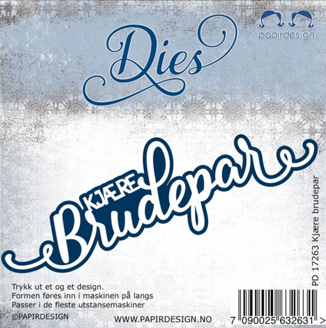 Hovedbilde Papirdesign - Dies - PD17263 - Kjære brudepar 