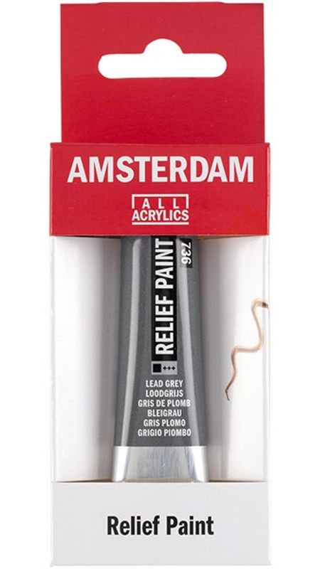 Amsterdam - Relief Paint - 20ml - 736 Lead Grey