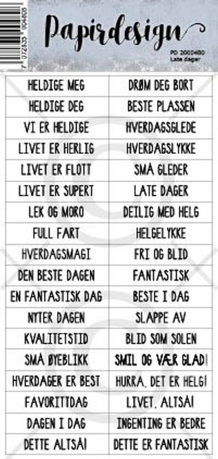 Hovedbilde Papirdesign - Klistremerker - 2000480 - Late dager