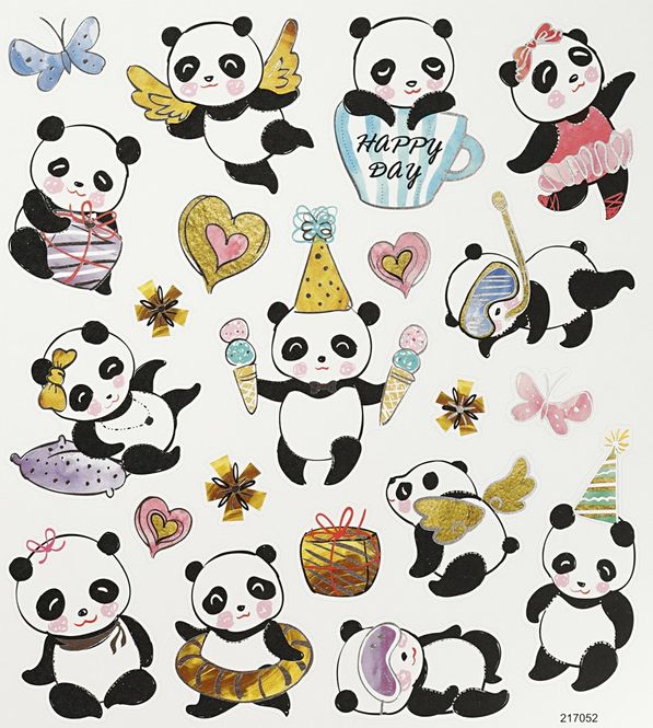 Hovedbilde Creotime - Stickers - 27196 - Pandaer
