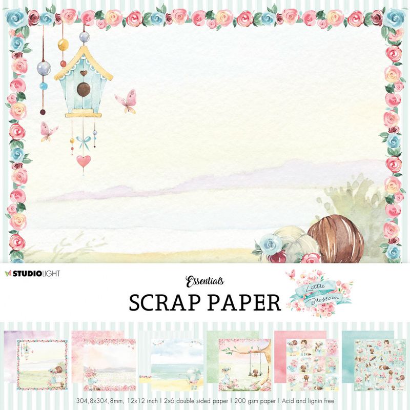 Studio Light - PS04 - 12x12 Paper Pack - Little Blossom