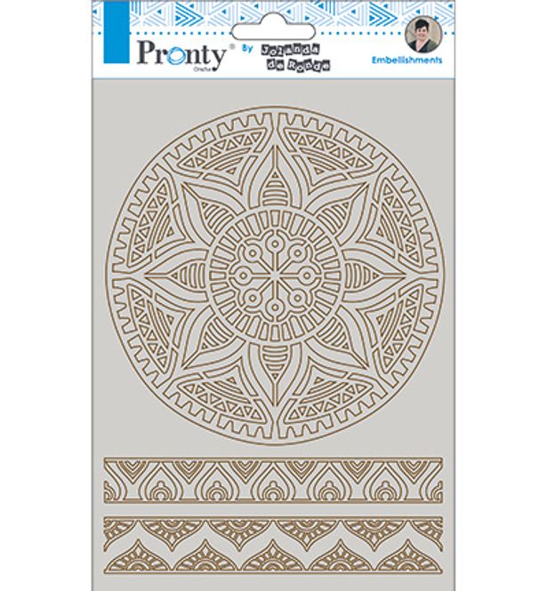 Hovedbilde Pronty Crafts - Chipboard - A5 - Mandala & Borders