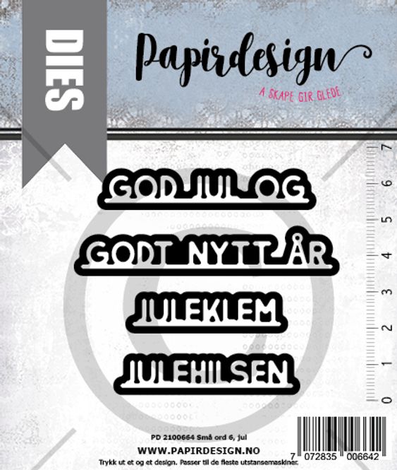 Hovedbilde Papirdesign Dies PD2100664 - Små ord 6, jul