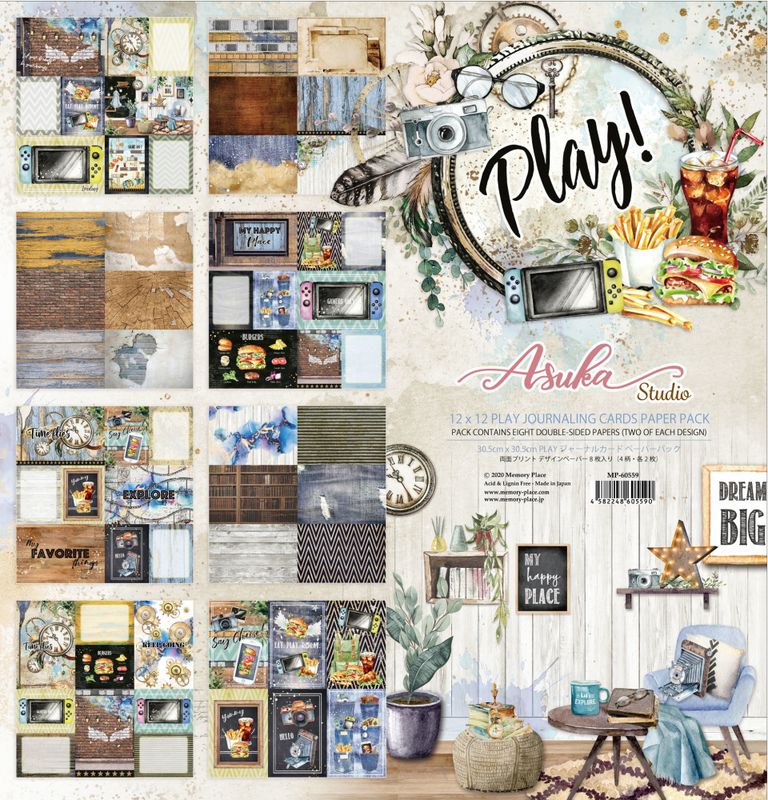 Memory Place - Play! Journaling Cards - 12x12 Paper Pack
