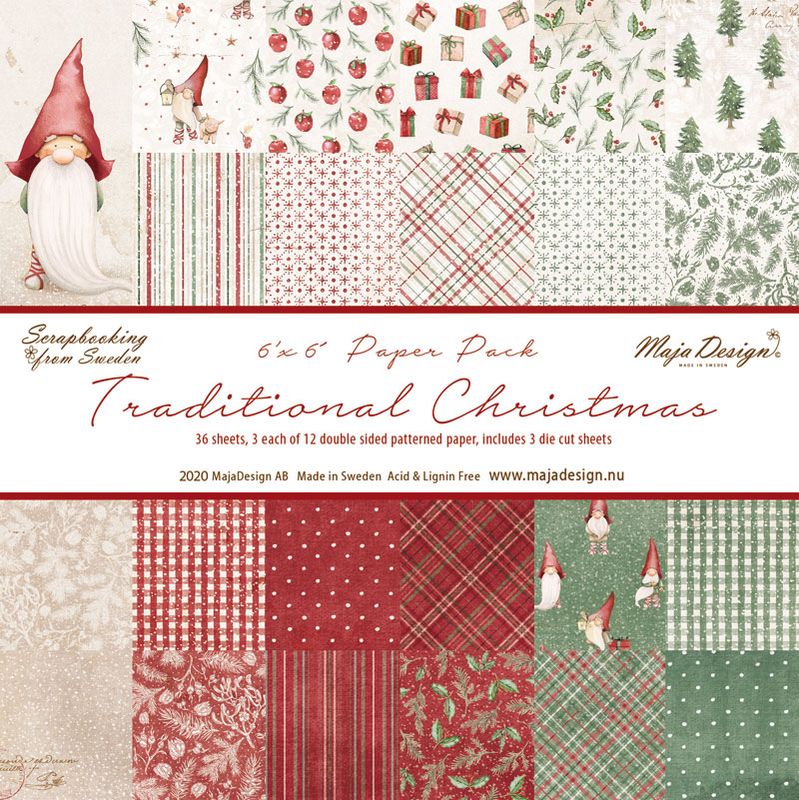 Maja Design - 1128 - Traditional Christmas - 6x6 Paper Pack