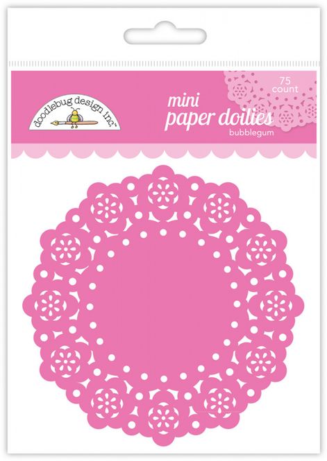 Hovedbilde Doodlebug Design - 4597 - Mini Paper Doilies - Bubblegum - 75stk