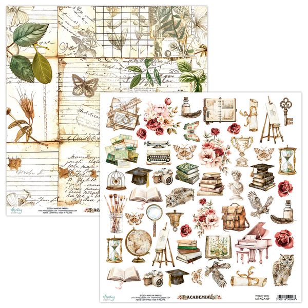 Mintay - ACA - 12x12 - Academia - 09 Die-cut sheet