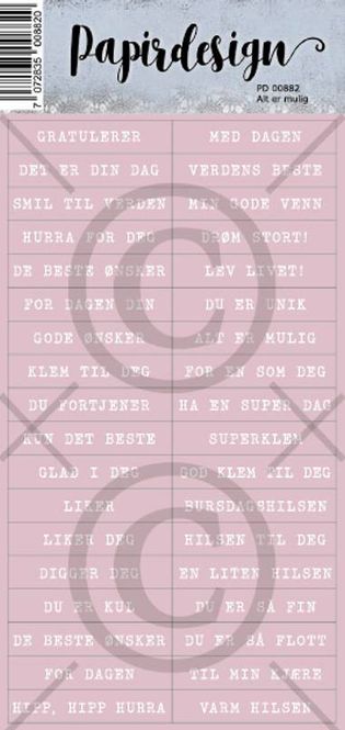 Hovedbilde Papirdesign - Klistremerker - 00882 - Alt er mulig