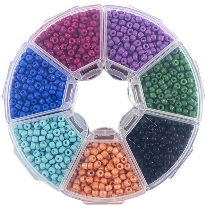 Hovedbilde Kort & Godt - GO2003 - Perler & Perleskrin - 7 farger - 3 mm