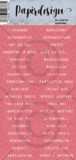 Hovedbilde Papirdesign - Klistremerker - 2100733 - Jordbær