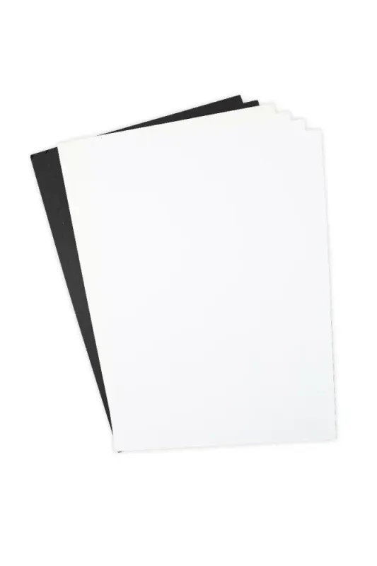 Sizzix - Smooth Cardstock - A4 - 270 g - White/Ivory/Black -60pk