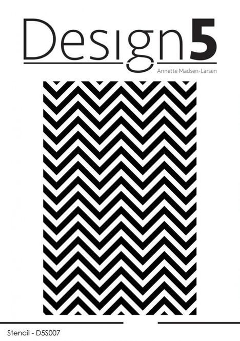 Hovedbilde Design5 - Stencil - D5S007 - 8x12 cm - Zig Zag