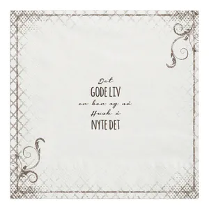 Bilde av Kort & Godt Hobby - Servietter 33x33 cm - Det gode liv