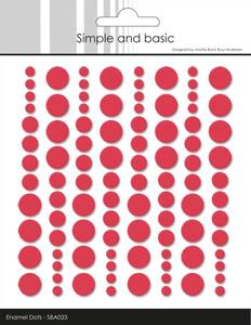 Bilde av Simple and Basic - SBA023 - Enamel Dots - Calm Red